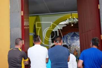 La Virgen de las Nieves estrena himno en el 75 aniversario de la Parroquia de Lomo Magullo (Foto TA)